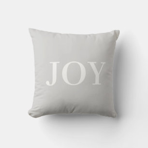 Coussin Calligraphie moderne de la joie sur l'argent