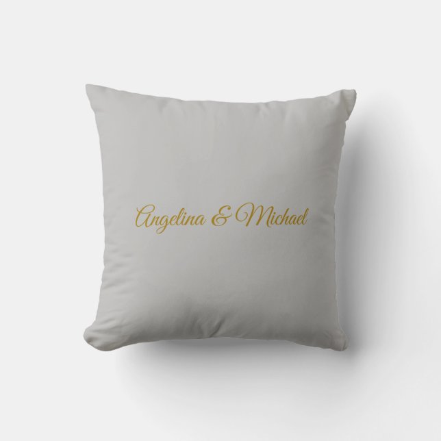Coussin Calligraphie professionnelle Elegant or couleur (Recto)