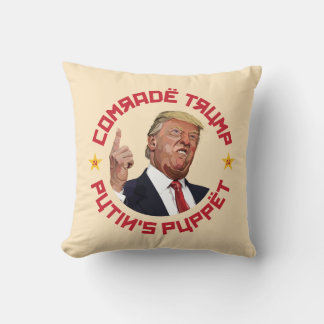 Coussin Camarade Trump : La marionnette de Poutine, illust