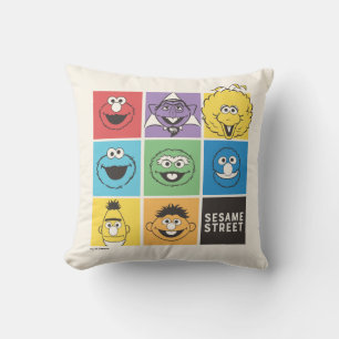 Coussin Camarades de Sesame Street Blocs de couleur