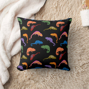 Coussin Caméléons Reptiles Colorés Lézards Enfants 