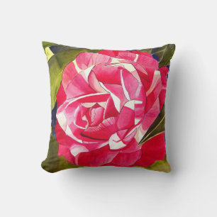 Coussin Camélia de roses indien floral
