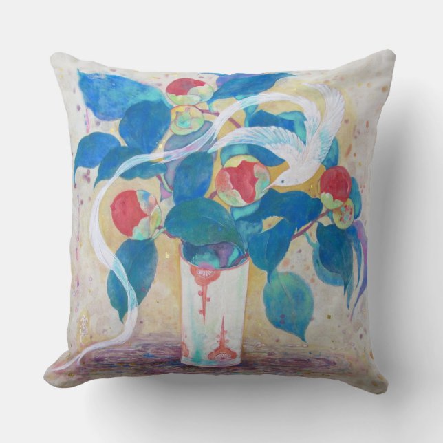 Coussin Camellia Dream: Gentle Flight  (Recto)