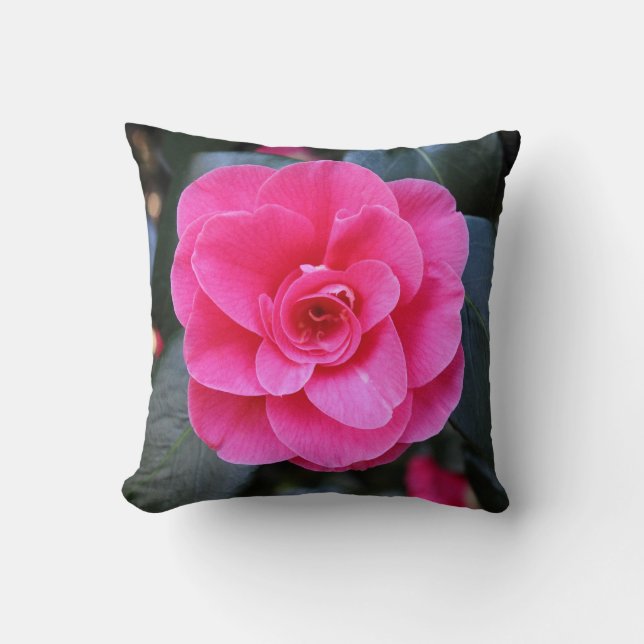 Coussin Camellia rose (Recto)