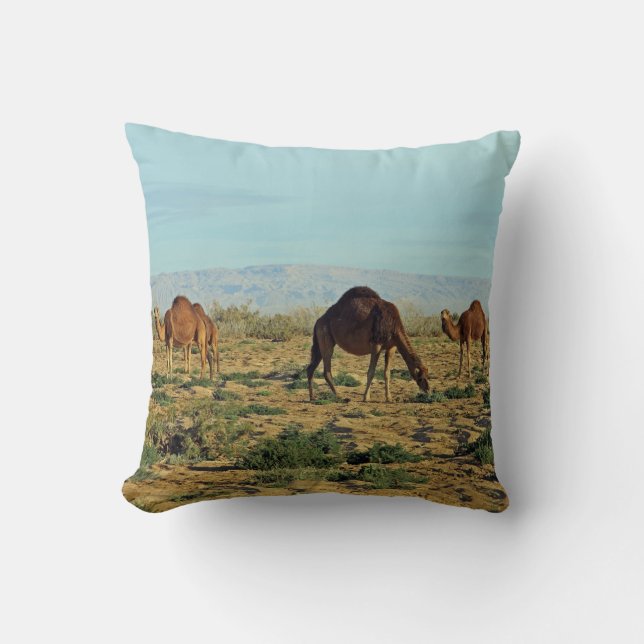 Coussin Camels, Tunisie (Recto)