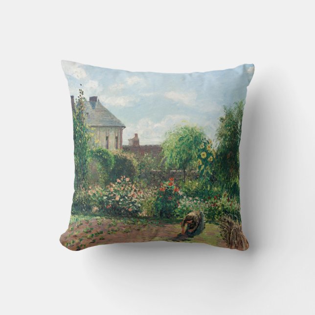 Coussin Camille Pissarro Le jardin de l'artiste à Eragny (Recto)