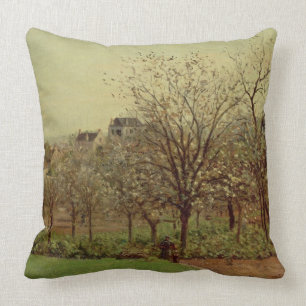 Coussin Camille Pissarro le verger, 1870 (huile sur le