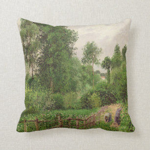 Coussin Camille Pissarro   Paysage, gris de temps un