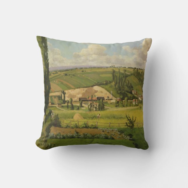 Coussin Camille Pissarro | Paysage Patis aux., Pointoise (Recto)