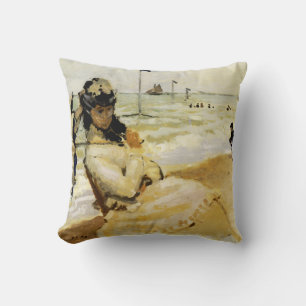 Coussin Camille sur la plage à Trouville