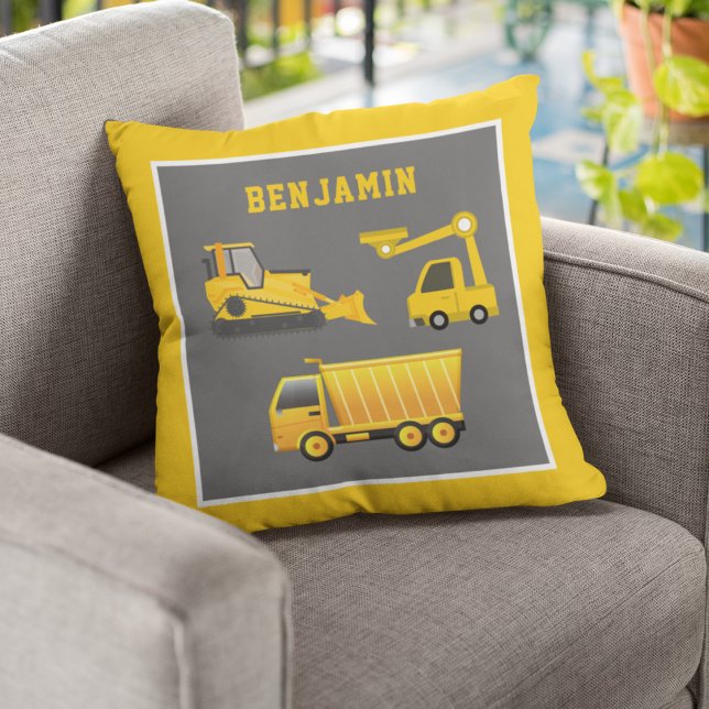 Coussin Camion à benne excavatrice Thème Construction Cham (Créateur téléchargé)