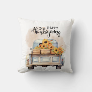 Coussin Camion avec Citrouille sur Country Road Jeter des 