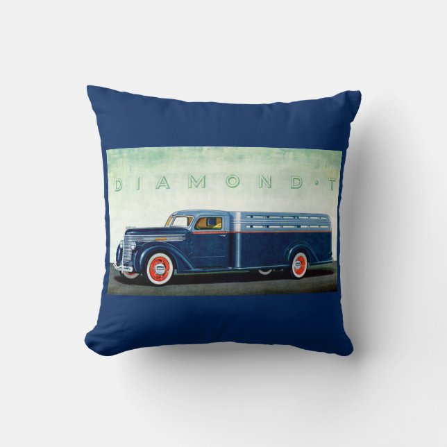 Coussin Camion bleu Diamond T 1937 (Recto)