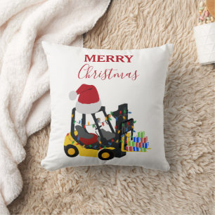 Coussin Camion chariot élévateur de Noël