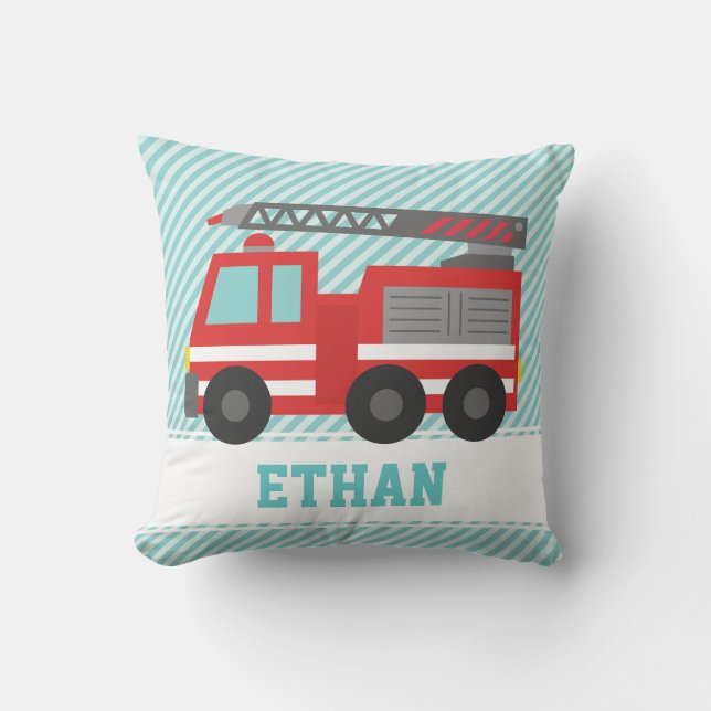 Coussin Camion de pompiers rouge mignon pour la chambre de (Recto)