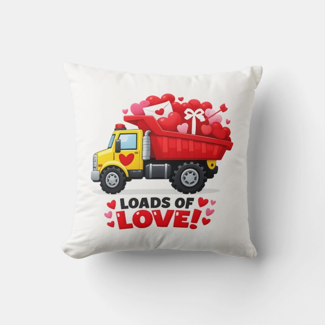Coussin Camion des tonnes d'amour  (Recto)