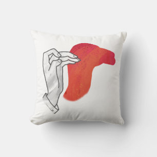 Coussin Camion Silhouette Main Rouge