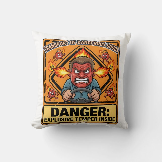 Coussin Camionneur à tempérament explosif | Téléchargement (Recto)