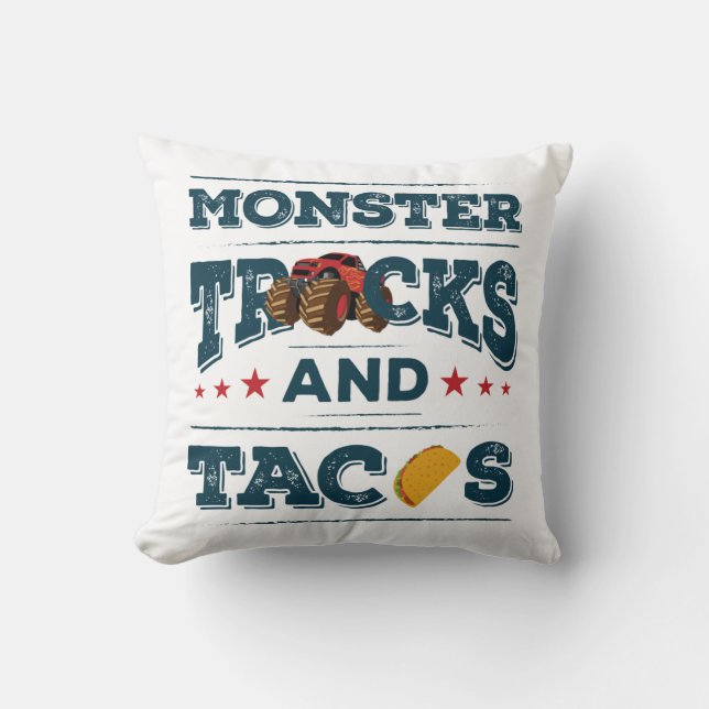 Coussin Camions Monster et Tacos (Recto)