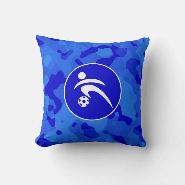 Coussin Camo Bleu ; Football Camouflage (Recto)