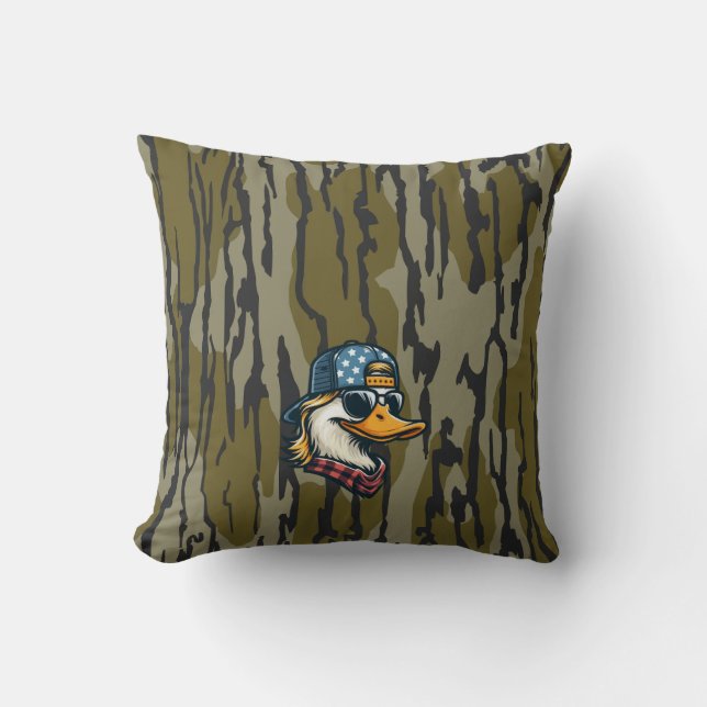 Coussin Camo de fond de vallée canard redneck chasse canar (Recto)