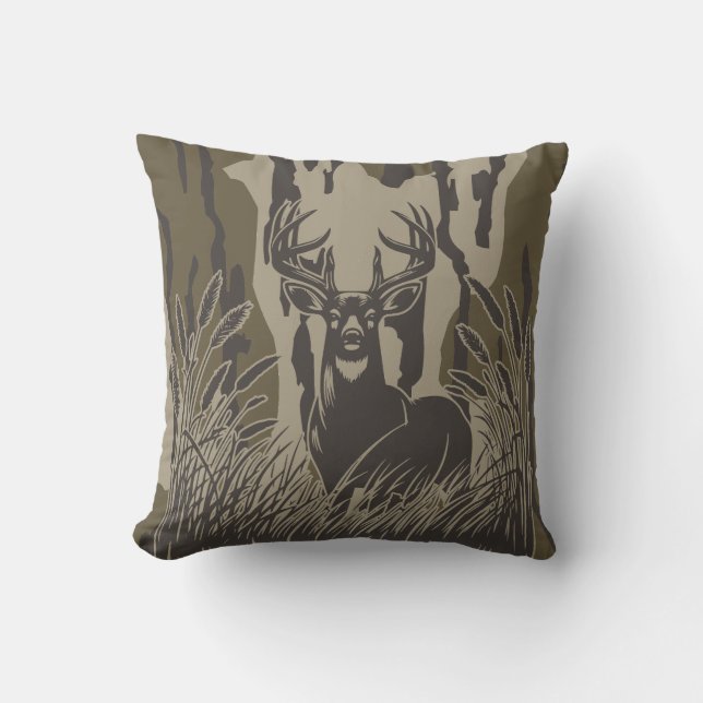 Coussin Camo de fond de vallée pour la chasse au cerf blan (Recto)