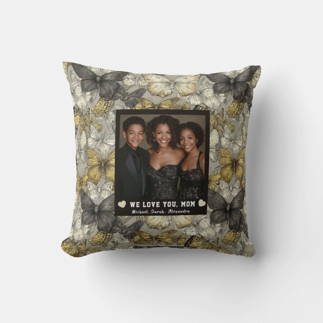 Coussin Camo Papillon Belle-Mère Chaude Intérieurs   (Recto)