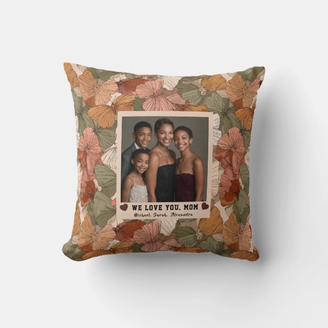 Coussin Camo Papillon Maman Mère Maison de plage Décor (Recto)
