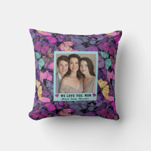 Coussin Camo Papillon Maman Mère Maman Décoration de chamb