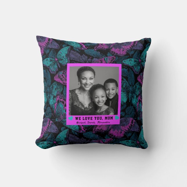 Coussin Camo Papillon Meilleure Grand-Mère Intérieurs Chau (Recto)
