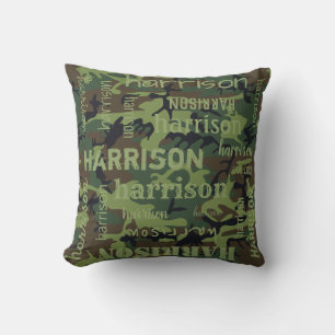 Coussin Camo Personnalisé Nom Plus Long