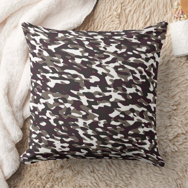 Coussin Camo rouge et marron (Couverture)