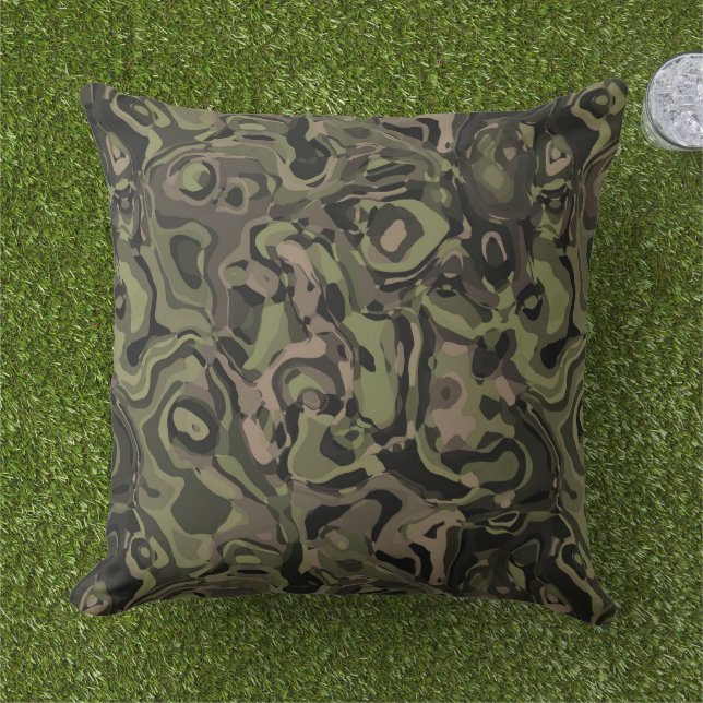 Coussin Camo Swirl (Herbe)
