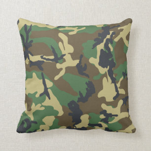 Coussin Camo vert Imprimer la fatigue de l'armée Motif