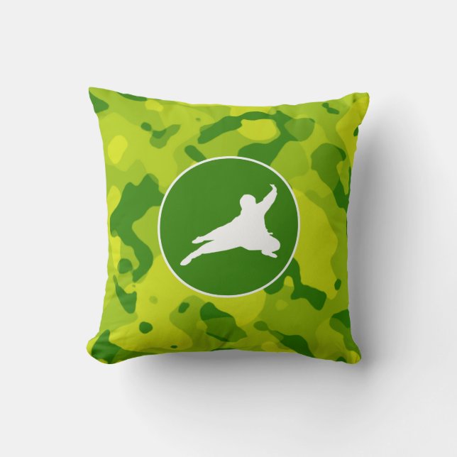 Coussin Camo vert pomme ; Ninja (Recto)