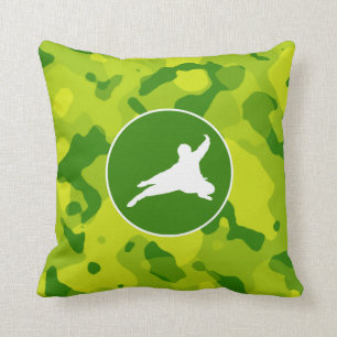 Coussin Camo vert pomme ; Ninja