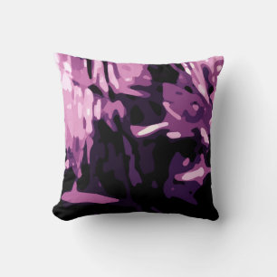 Coussin Camo violet violet rose Abstrait Motif