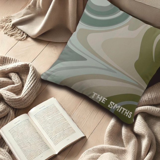 Coussin Camoté Inspiré Nom Personnalisé Abstrait Moderne (Créateur téléchargé)