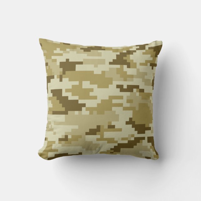 Coussin Camouflage 8 bits pour désert numérique / Camo (Recto)