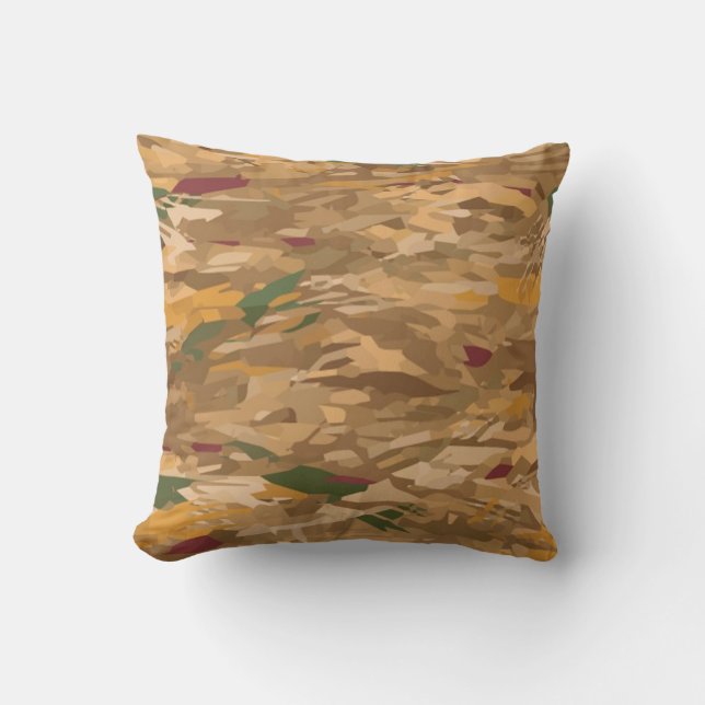 Coussin Camouflage Brown et or Pillow (Recto)