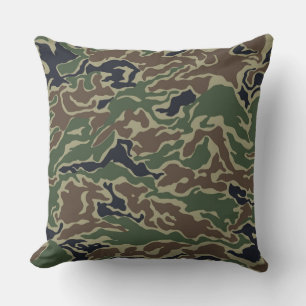 Coussin Camouflage Brown vert foncé Lancer l'oreiller