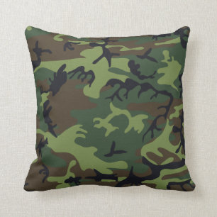 Coussin Camouflage en Camo vert, Brown, noir