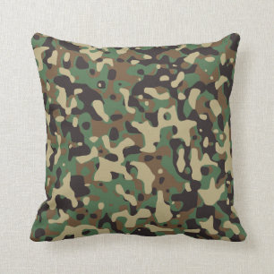 Coussin Camouflage gris vert Brown de Tan Camo de région
