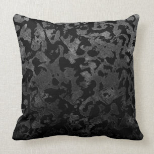 Coussin Camouflage moderne Camo-noir et gris foncé