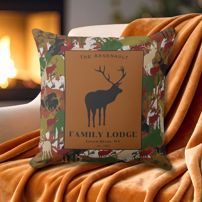 Coussin Camouflage Noir Brun Vert Personnalisé (Créateur téléchargé)