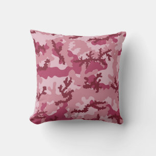 Coussin Camouflage rose