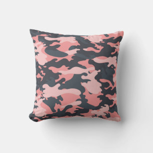 Coussin Camouflage rose : Motif Vintage classique