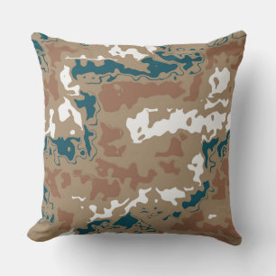 Coussin Camouflage terrestre Abstrait Brown