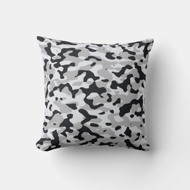Coussin Camouflage urbain à haut contraste (Recto)