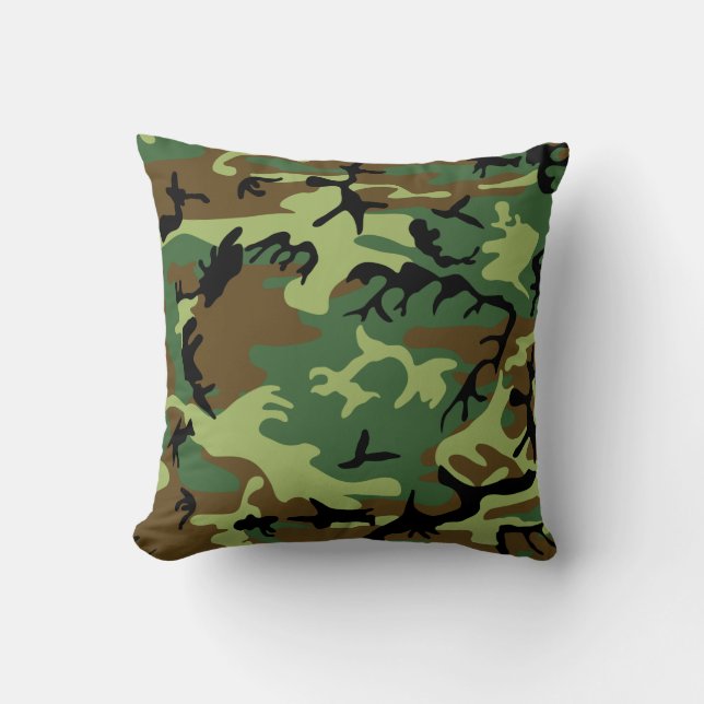 Coussin Camouflage vert Jeu d'oreiller (Recto)